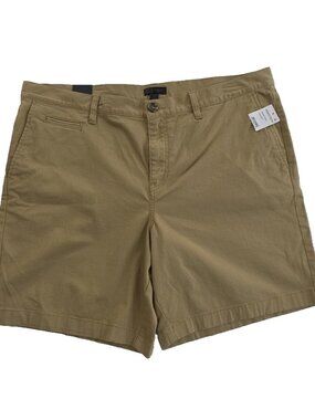 14th & Union Walking Chino Shorts Mens 40 Tan Kelp NEW 8" Inseam Classic NWT